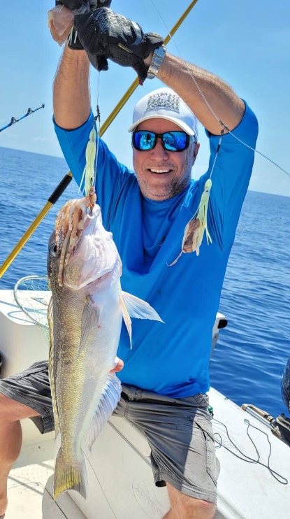 Captain Dan fishing aboard the Delta Bravo boat